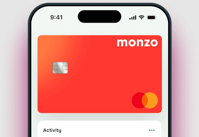 Monzo app screenshot